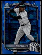 2025 Bowman Chrome Sapphire Mani Cedeno #BCP-199 1st New York Yankees
