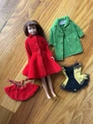 1963 Vintage Barbie's Sister SKIPPER Doll #950 Brunette Hair With Extra Clothes
