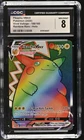 CGC 8 NM/MINT Pikachu VMAX 188/185 RAINBOW RARE HOLO Pokemon Card 007