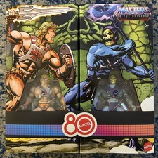 Masters of the Universe Origins Retro He-Man Punching Skeletor 80th Anniversary