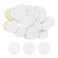 48pcs Round Adhesive Felt, 40mm 1-1/2" Craft Stickers Non-Woven Fabric White