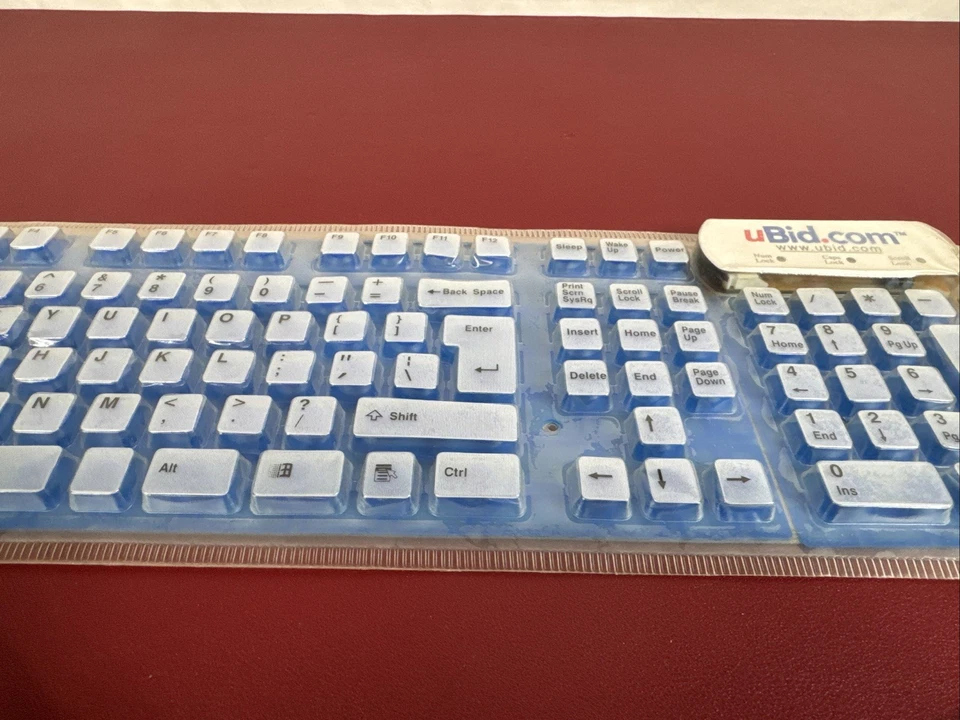 Translucent -Foldable Computer Keyboard Folding , Fold-3000 USB, Tested Working - Image 3 of 4
