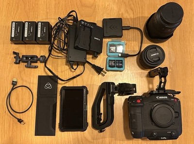 Canon EOS C70 + RF 24-70mm + 35mm + Atomos Shinobi