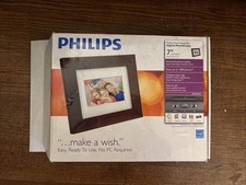 Philips SPF3470T/G7 Digital PhotoFrame 7" LCD Panel Brown Wood Frame Open Box B5