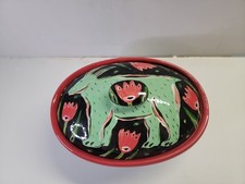 Droll Designs Hand Painted Ceramic Covered Ov...