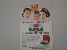 advertising Pubblicità 1958 PORTATILE REMINGTON
