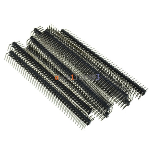 3 Stck. 2,54 mm 2 x 40 Pin Stecker Doppelreihig Rechter Winkel Pin Kopfzeilenleiste - Bild 2 von 6