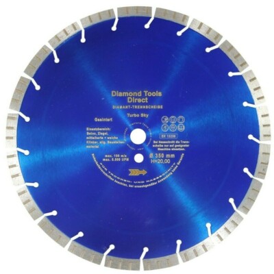 Diamant -Trennscheibe 230 350 Granit Beton 15mm Sky Segmente Diamantscheibe