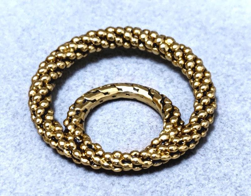 Collana doppio anello Yves Saint Laurent colore oro 37956