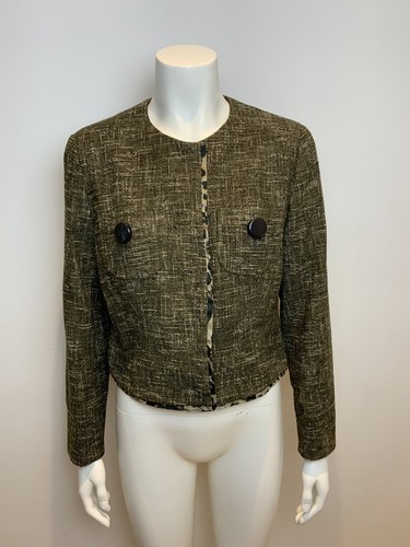 Natan Tweed Brown Blazer Jacket Size 44 L large - Bild 2 von 12