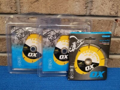 Ox Tools Trade Series TMR 4.5'' Mortar Raking Diamond Blade - 3 pk