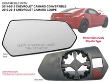 For Mirror Glass Non-heated 2010 - 2015 Camaro Passenger Right Side 92235873