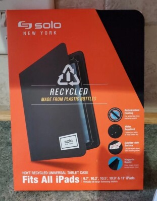 Solo New York Recycled Universal Tablet Case, Fits All iPads, Black *NEW*