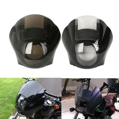 HDBUBALUS Motorrad Windschutzscheibe, ABS, Klar, Für Harley Sportster XL 883/1200 (1988-2016), Dyna, FXR