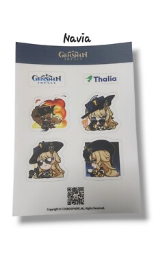 Genshin Impact Aufkleber Set Navia Thalia Exklusive 