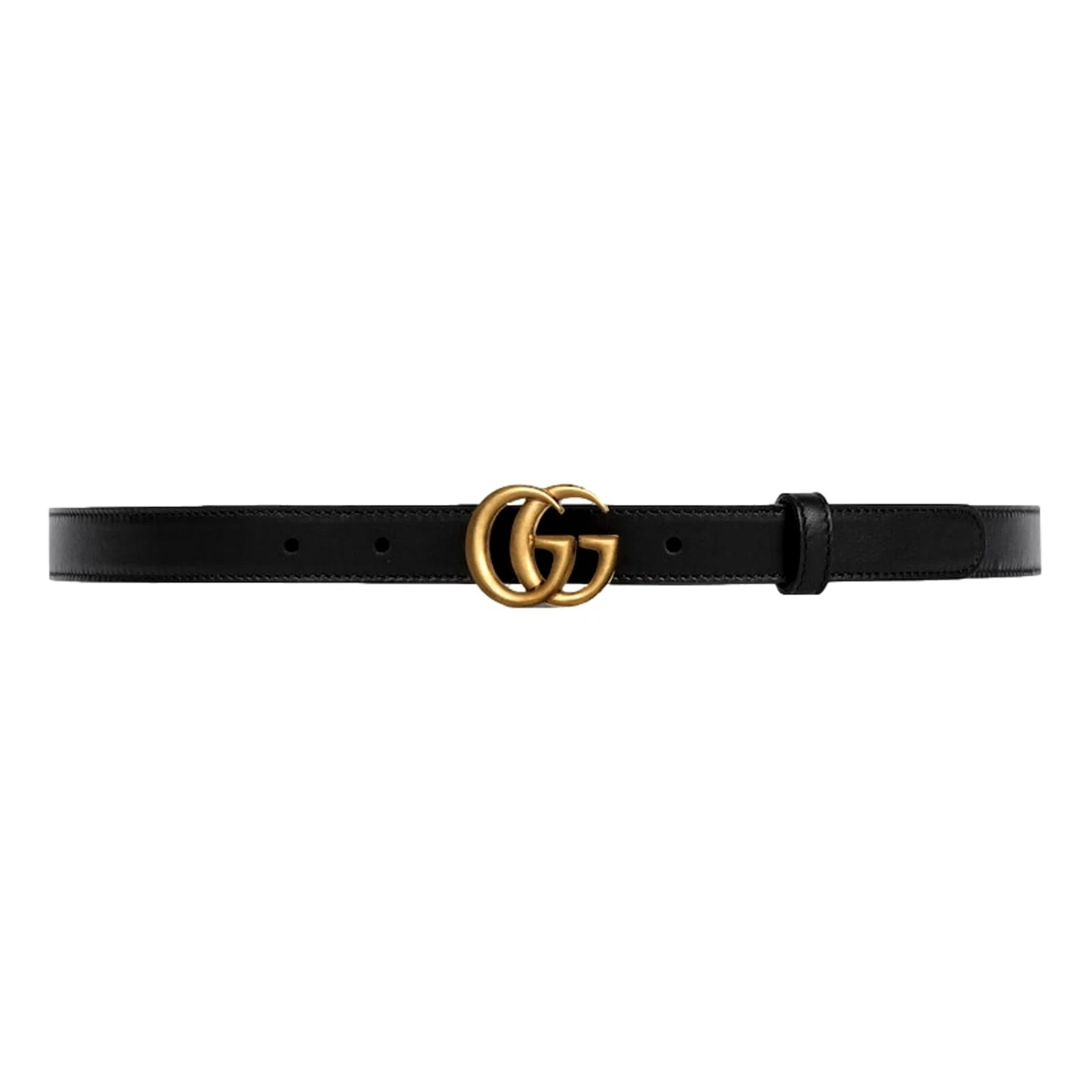 Gucci GG Marmont cintura donna sottile con fibbia colore ottone