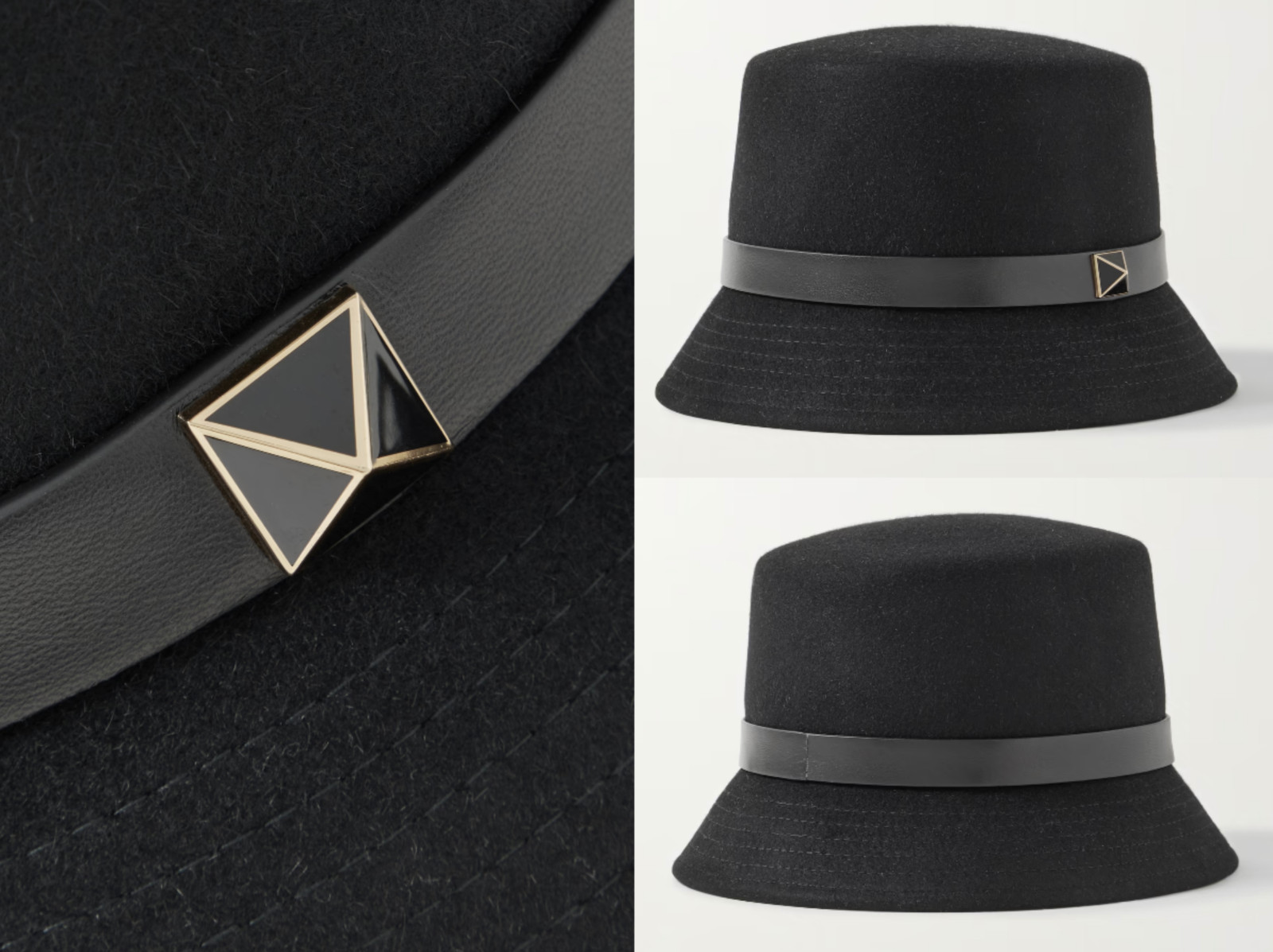 Valentino Garavani Rabbit Hair Bucket Hat Crochet with Dust Bag