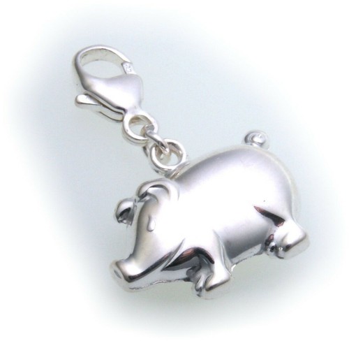 Pendentif Cochon Peppa En Argent 925 - Petit Modèle 10x11 Mm, Argent Sterling - 2