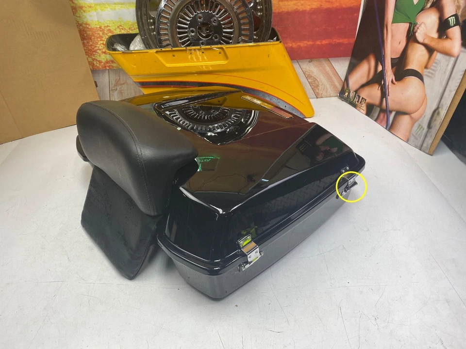 🔥Paquete de accesorios Harley 95-23 Touring Chopped Tour Pack, respaldo negro🔥 Foto 4 de 4