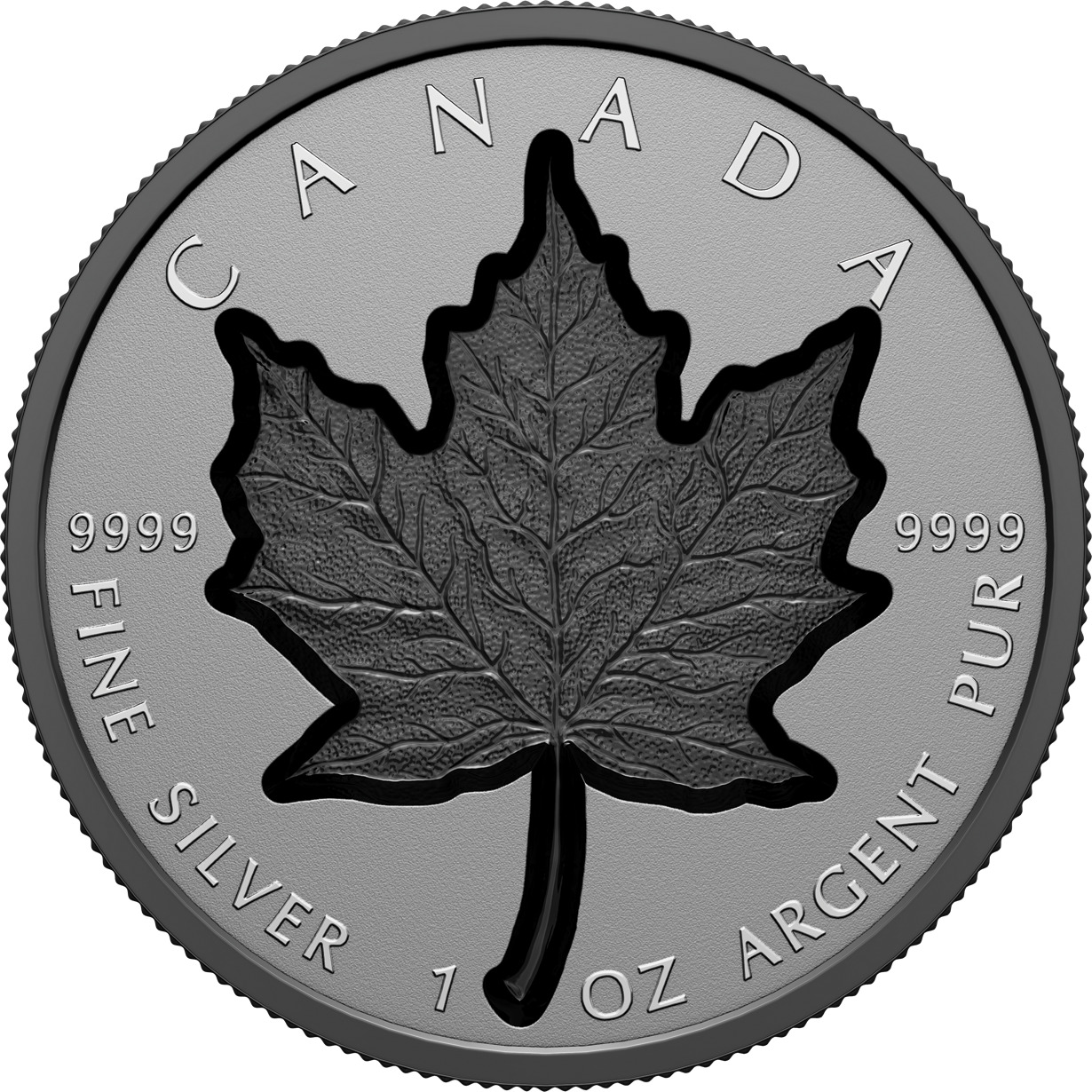 2023 Super Incuse SML $20 1OZ Proof Pure Silver Maple Leaf Rhodium Plated Coin