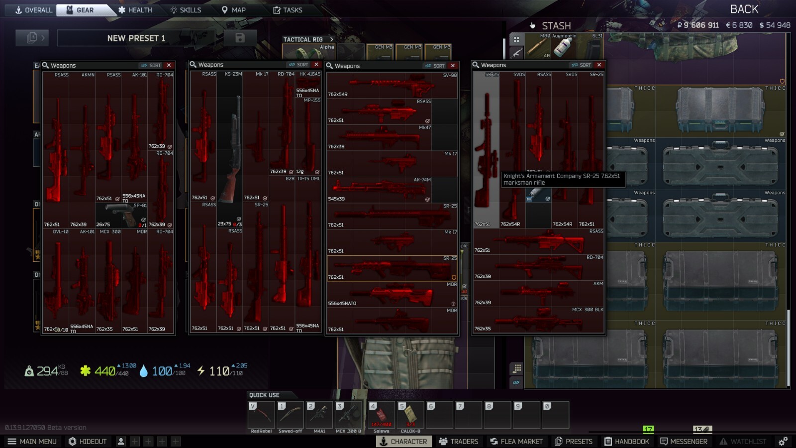 Escape From Tarkov EFT Personal Global account Lvl 52, 180m stash