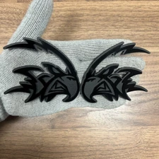 Eagle Hawk  Badges Emblem Black Out Supreme, 2 Badges, Fender American angry