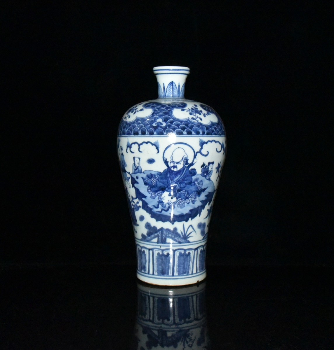 china old Antique Porcelain Ming Dynasty Blue and White Eight