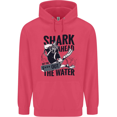 Shark Ahead Funny Scuba Diving Diver Childrens Kids Hoodie - Picture 52 of 72