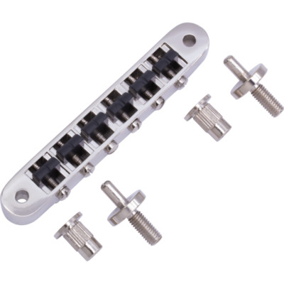 Bridge, Graphtech ResoMax NV2, Tune-O-Matic, String Saver, 4mm, Color: Nickel