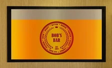 Personalized Bar Runners Real Ale 15 Home or Pub Bar Mats Mens Gift Idea
