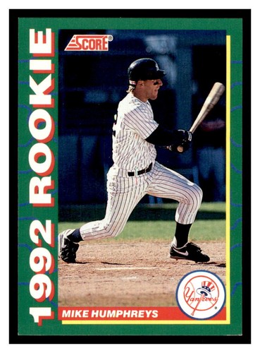 1992 Score Rookies #26 MIKE HUMPHREYS RC New York Yankees ~F3W - Picture 1 of 2