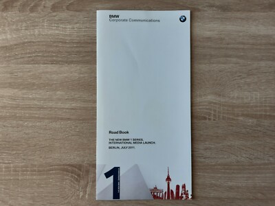 BMW 1 Serie 1er Road Book 2011 Berlin Press Kit Media Launch Pressemappe Test 