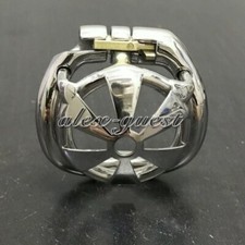 Men Metal Lock Belt Stainless Steel Male Chastity Device Pocket-Size Cage