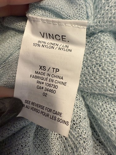 Vince Lightweight Linen V Neck Sweater XS - Picture 5 of 5