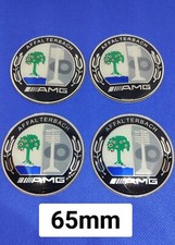 4 Stickers Noir Centre de Roue Moyeu wheel cap AMG 65mm