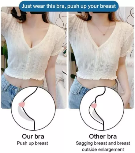 Dawncog Wireless Push Up Bra 2024 Super Gather Push-Up Anti Sagging for Senior - Picture 6 of 28