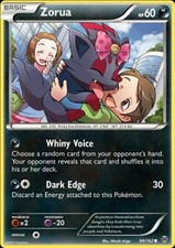 POKEMON CARD ZORUA 90/162 NO 570 TRICKY FOX POKEMON TCG CCG