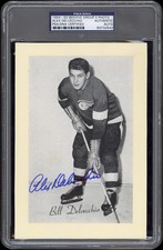 1944-63 Beehive (Group 2 Photos) Alex Delvecchio Autographed/Signed - PSA/DNA