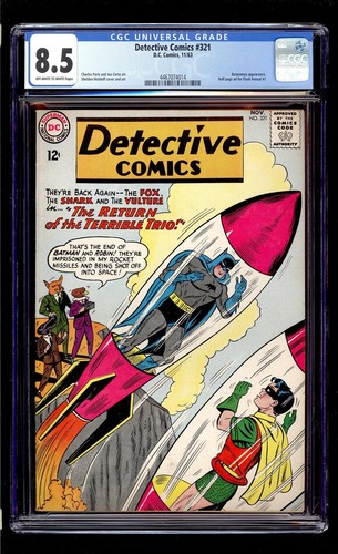 Detective Comics #321 1963 CGC 8.5 VF+ OW/W High Definition Scans**