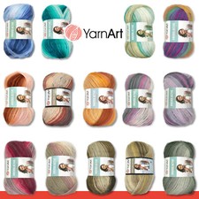 YarnArt 100 g Angora Active Stricken Garn Wolle Mohair Farbverlauf 14 Farben
