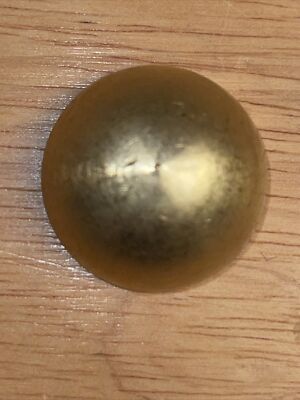 1/8 IPS - 1 1/4IN.Diameter Unfinish Turned Brass Half Ball (3/8 Diameter Hole)