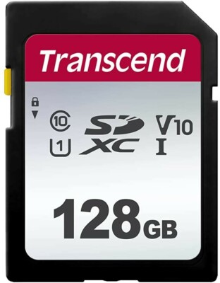 Transcend 128GB SD SDXC U1 V10 Class 10 V10 Memory for Fuji Cameras 