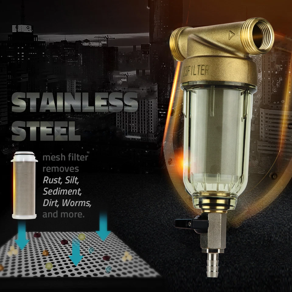 iSpring Reusable Spin Down Sediment Water Filter, 20 GPM, 1" MNPT + 3/4" FNPT - Image 2 of 4