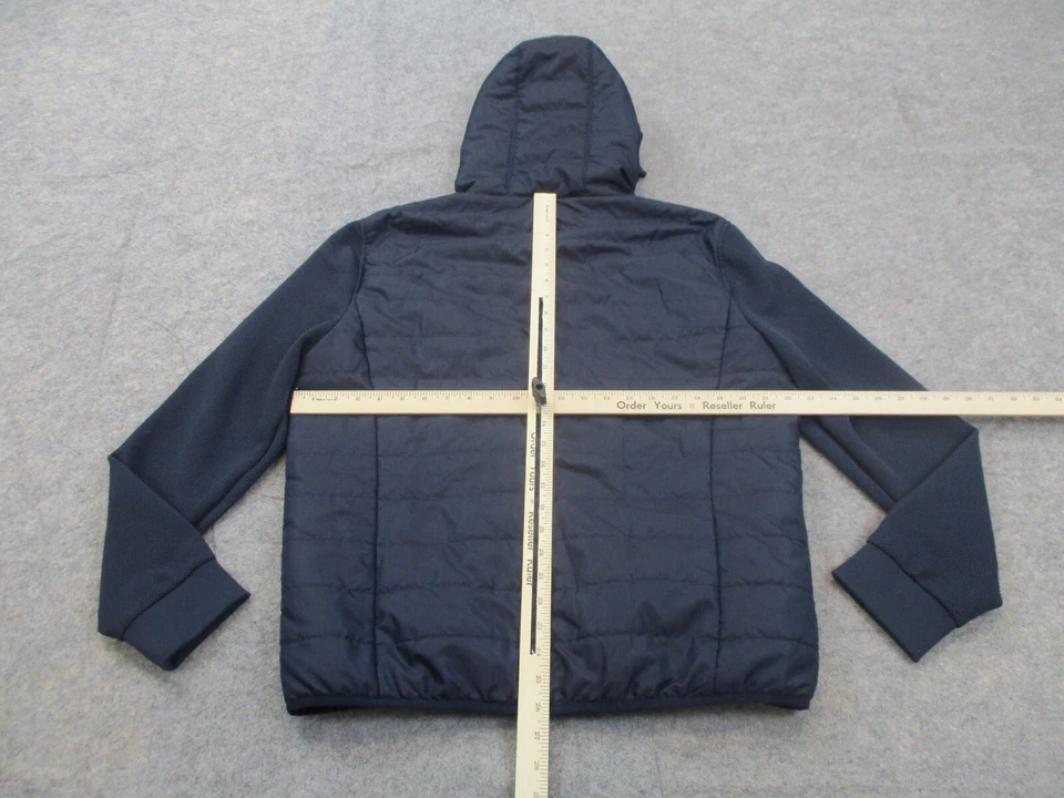 Chaqueta Vince Camuto Para Hombre Grande Azul Cremallera Completa Abrigo Abombado Con Capucha Adulto Invierno Foto 4 de 4