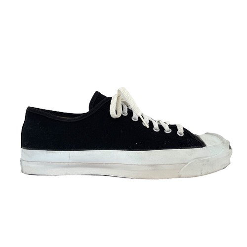 Vintage Converse Jack Purcell Signature Ox Sneaker Black Kurt Cobain USA UK9 NEW - 第 1/8 張圖片