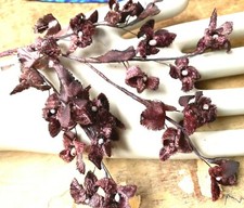 vintage velvet silk millinery flower merlot 1 spray made in Japan