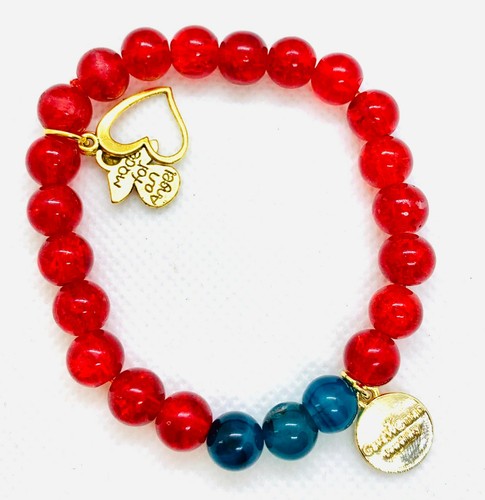 AGATE ABACUS & RED CHERRY 8mm BEADS TALISMAN - Picture 2 of 3