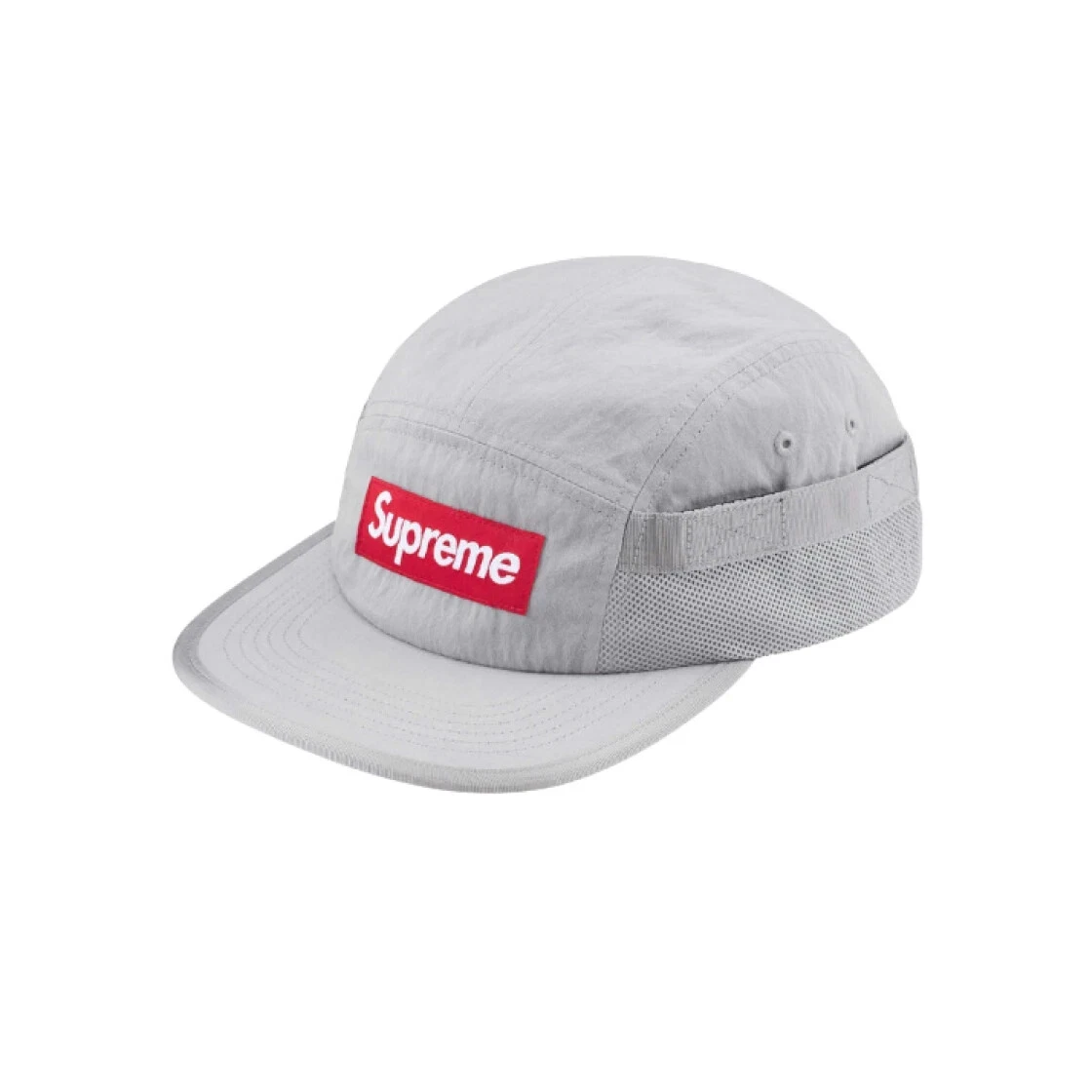 Casquette de camp de poche en maille suprême argentée   24FW  