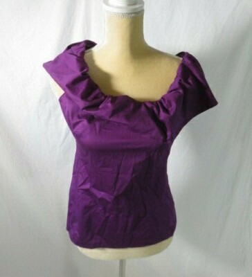 Moschino Cheap and Chic Purple Short Sleeve Top Size 8