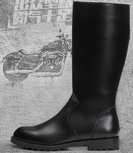Scarpe militari alla moda uomo in microfibra ufficiale equitazione stivali rock neri fantastici - Foto 1 di 9